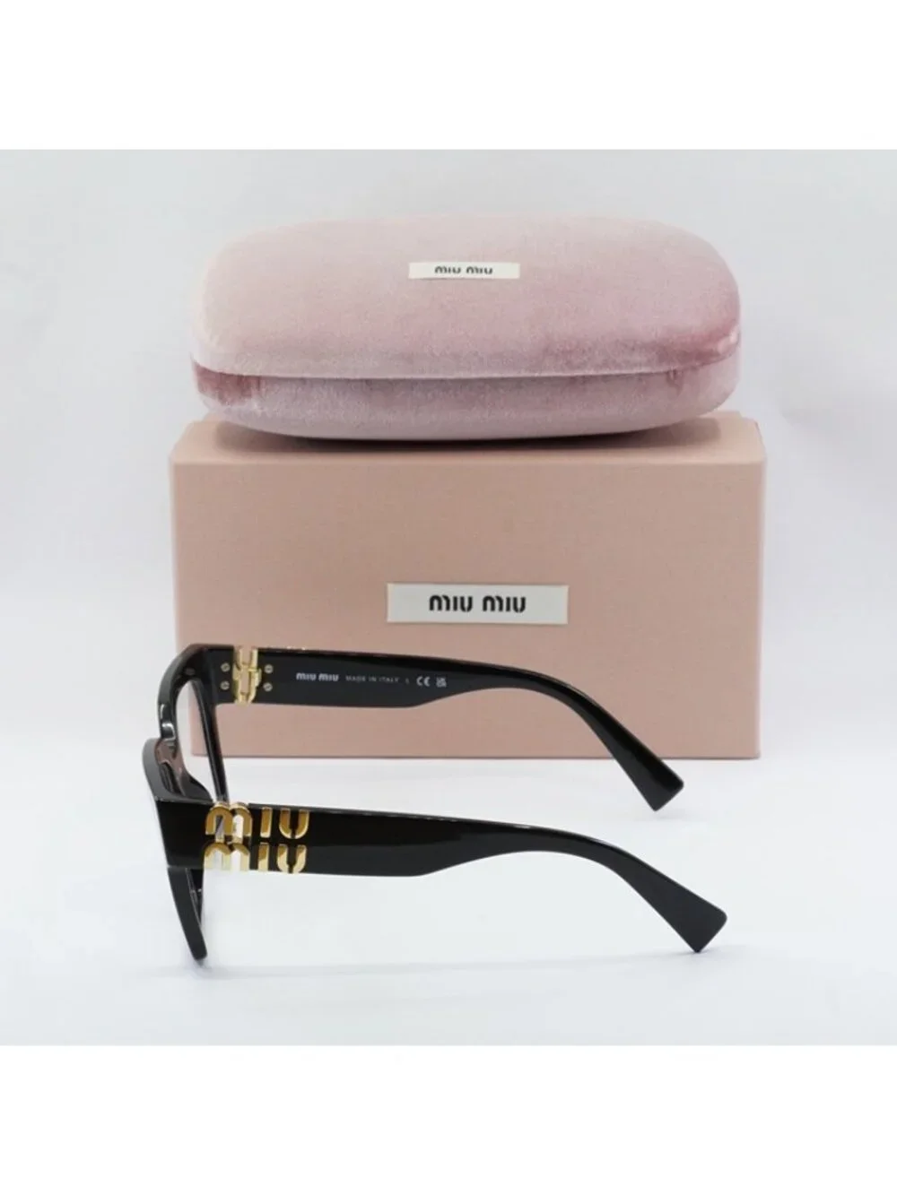 Miu Miu MU04UV 1AB1O1 Eyeglasses Black 52mm Square Frame